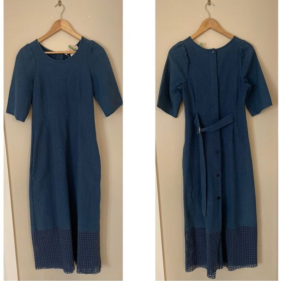 Caron Callahan Mattie dress indigo pique - Picture 9 of 16